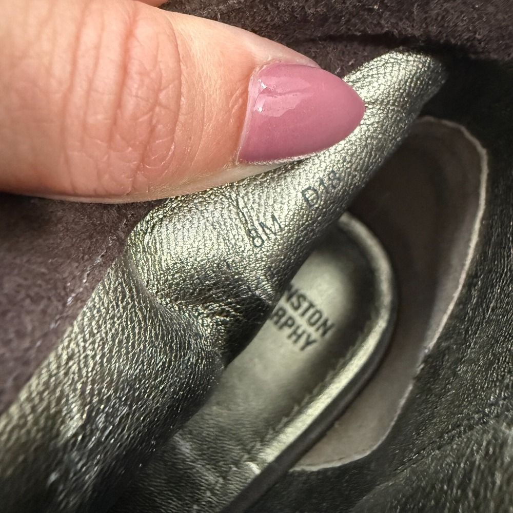 Johnston & Murphy Brown Leather Zip Up Ankle Bootie 2.75" Block Heel Sz 8M - Picture 11 of 16